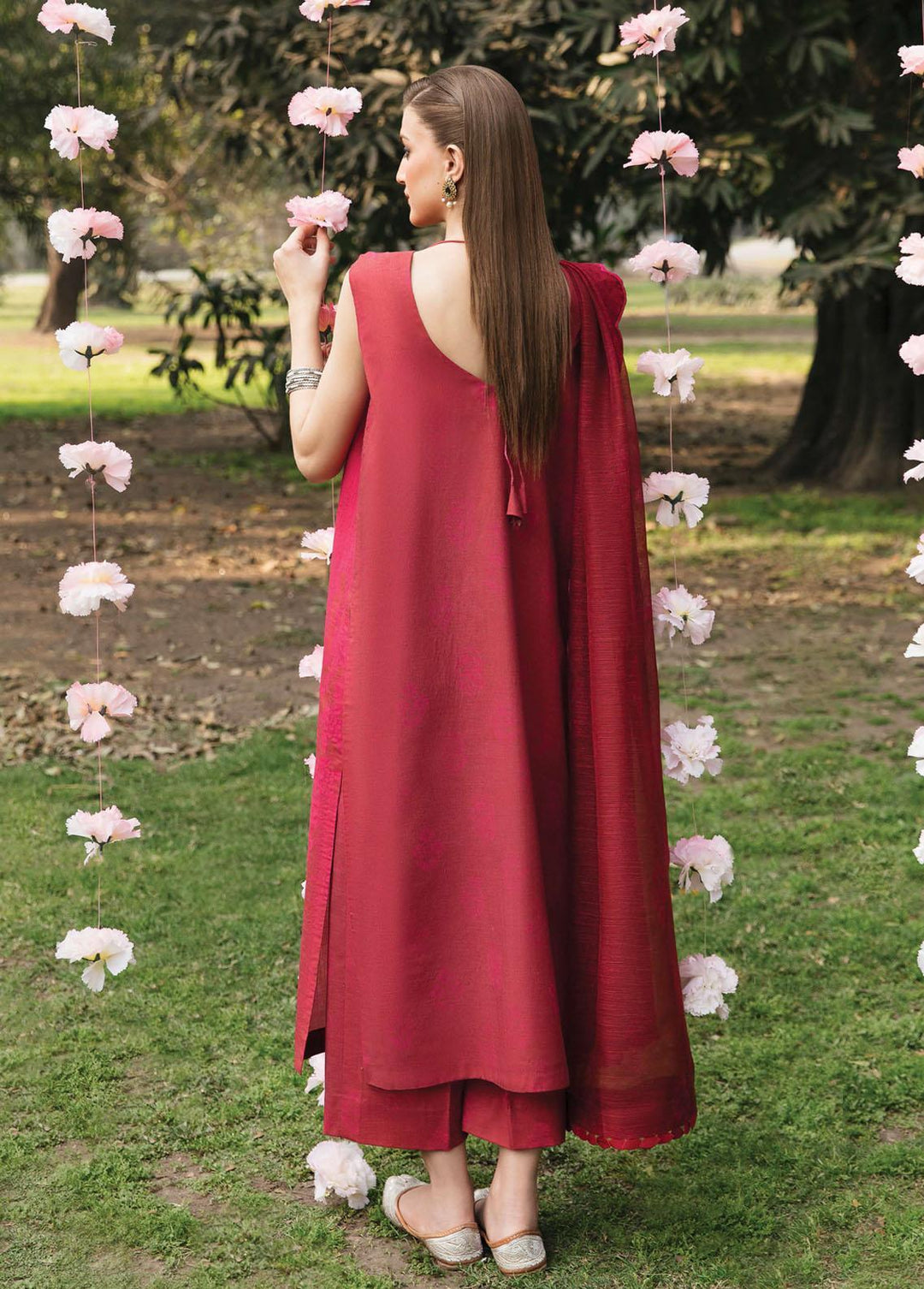 Bahaar By Ayzel Embroidered Lawn Suits Unstitched 3 Piece AAF23B AZL-23-V1-12 Laal Gulab - Summer Collection