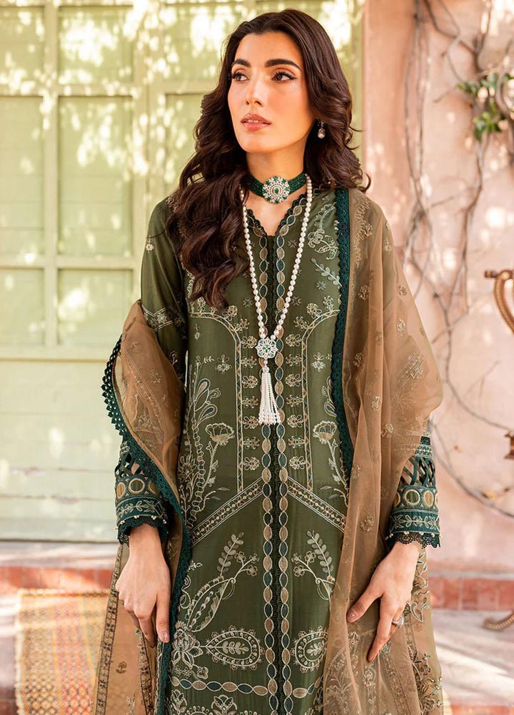 Bahaar By Farasha Embroidered Lawn Suits Unstitched 3 Piece FSH23B 03 Mehak - Festive Collection