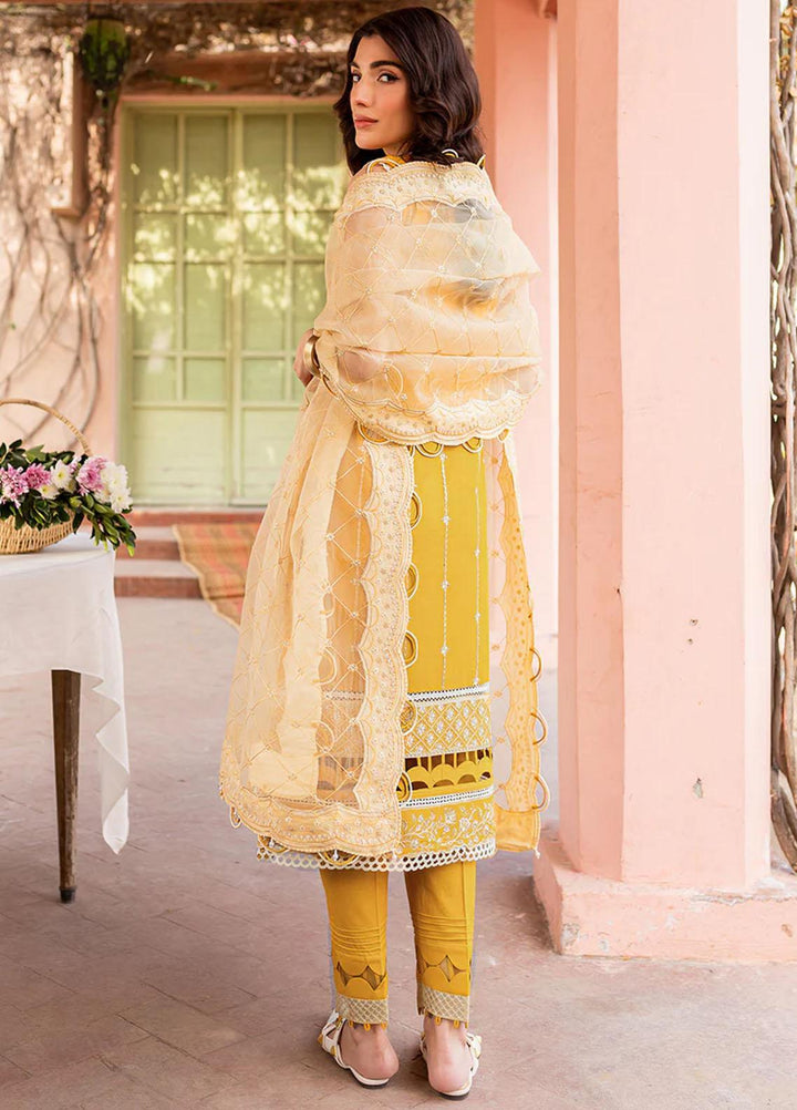 Bahaar By Farasha Embroidered Lawn Suits Unstitched 3 Piece FSH23B 04 Chambeli - Festive Collection