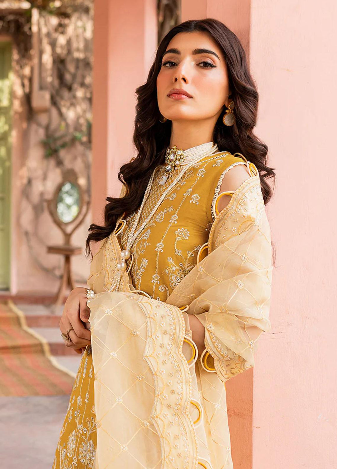 Bahaar By Farasha Embroidered Lawn Suits Unstitched 3 Piece FSH23B 04 Chambeli - Festive Collection