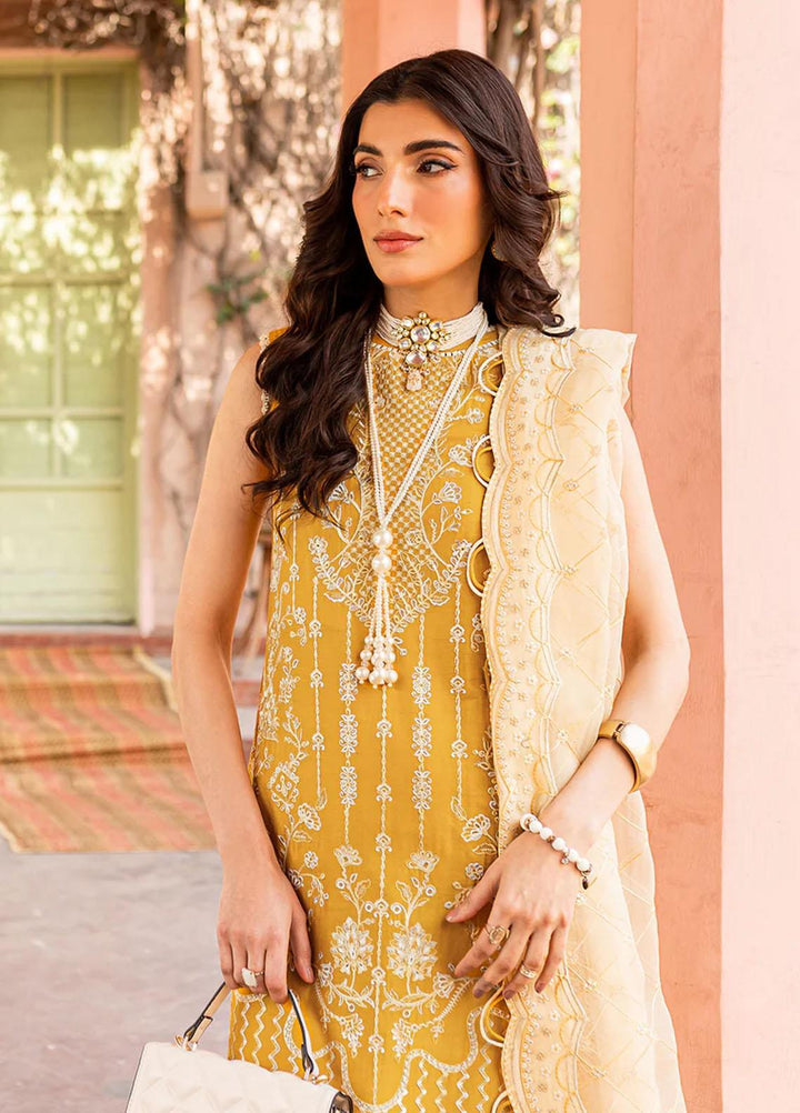 Bahaar By Farasha Embroidered Lawn Suits Unstitched 3 Piece FSH23B 04 Chambeli - Festive Collection