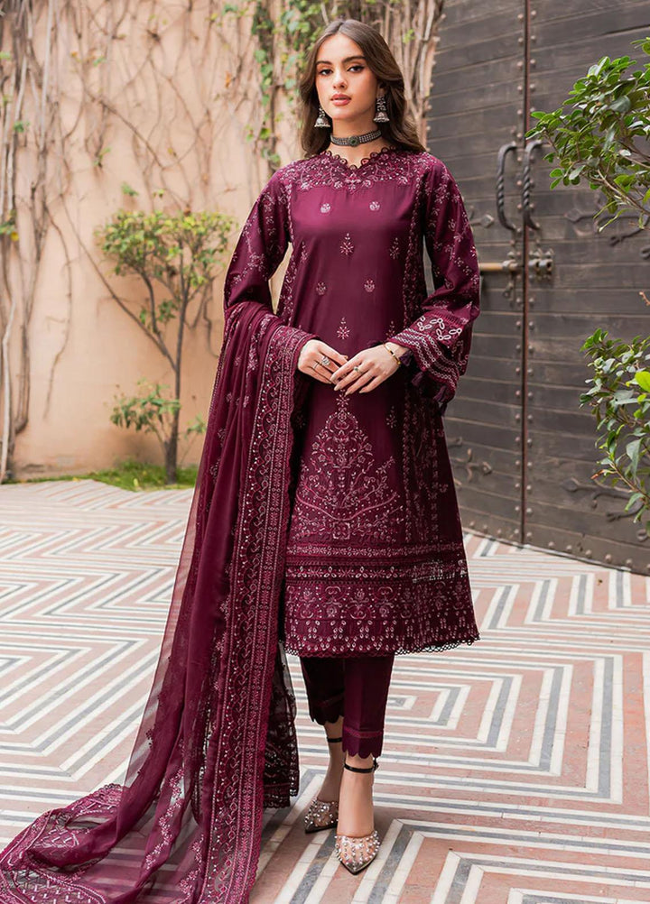 Bahaar By Farasha Embroidered Lawn Suits Unstitched 3 Piece FSH23B 05 Vasl - Festive Collection