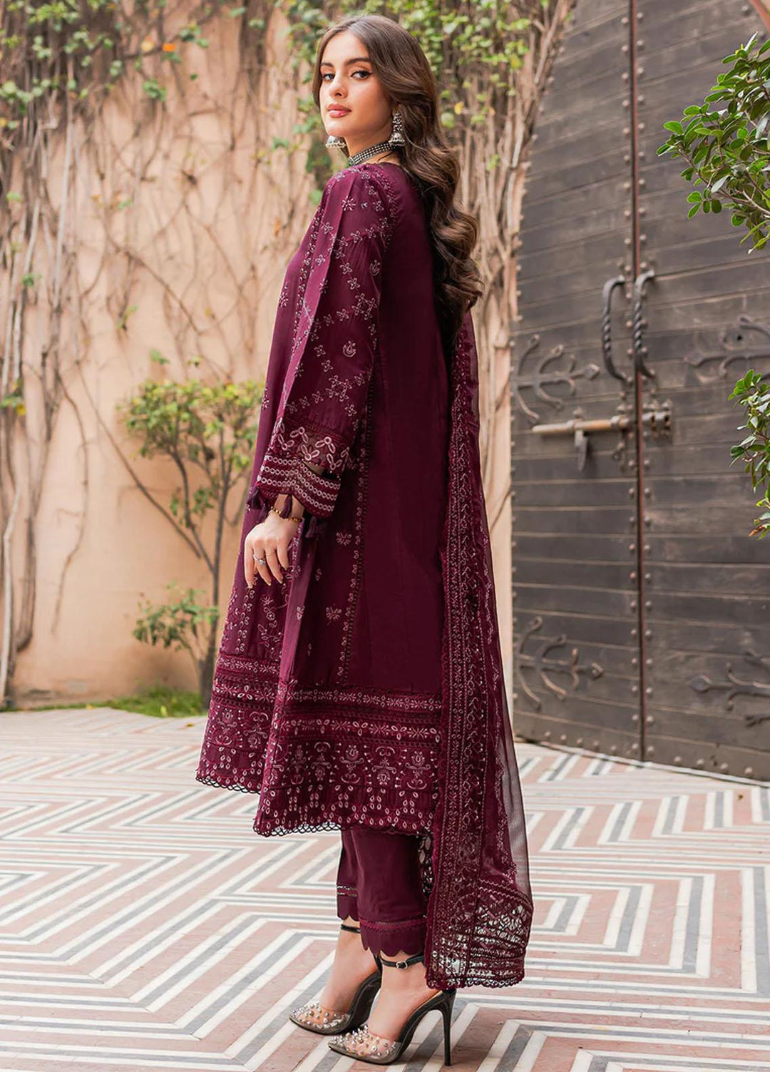 Bahaar By Farasha Embroidered Lawn Suits Unstitched 3 Piece FSH23B 05 Vasl - Festive Collection