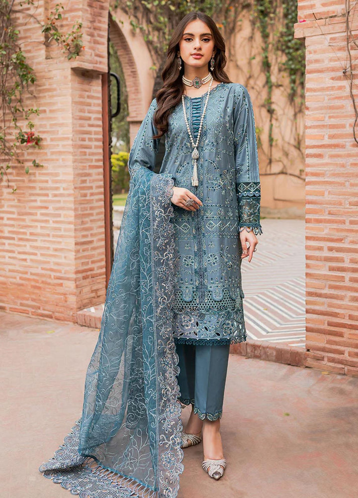 Bahaar By Farasha Embroidered Lawn Suits Unstitched 3 Piece FSH23B 06 Nuri - Festive Collection