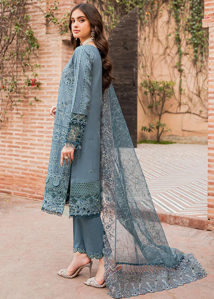 Bahaar By Farasha Embroidered Lawn Suits Unstitched 3 Piece FSH23B 06 Nuri - Festive Collection