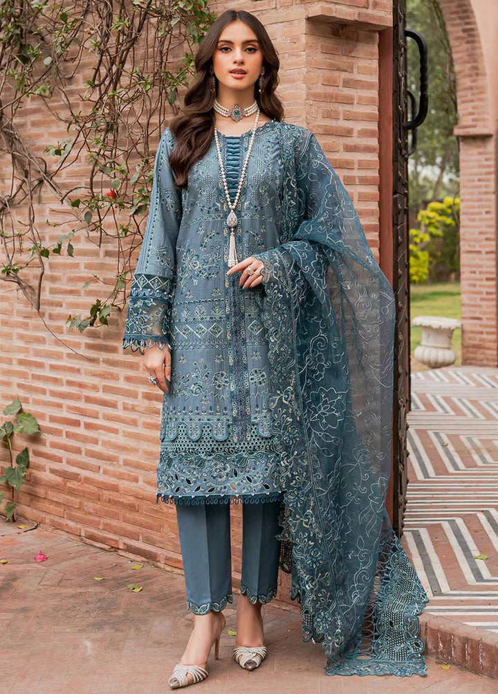 Bahaar By Farasha Embroidered Lawn Suits Unstitched 3 Piece FSH23B 06 Nuri - Festive Collection