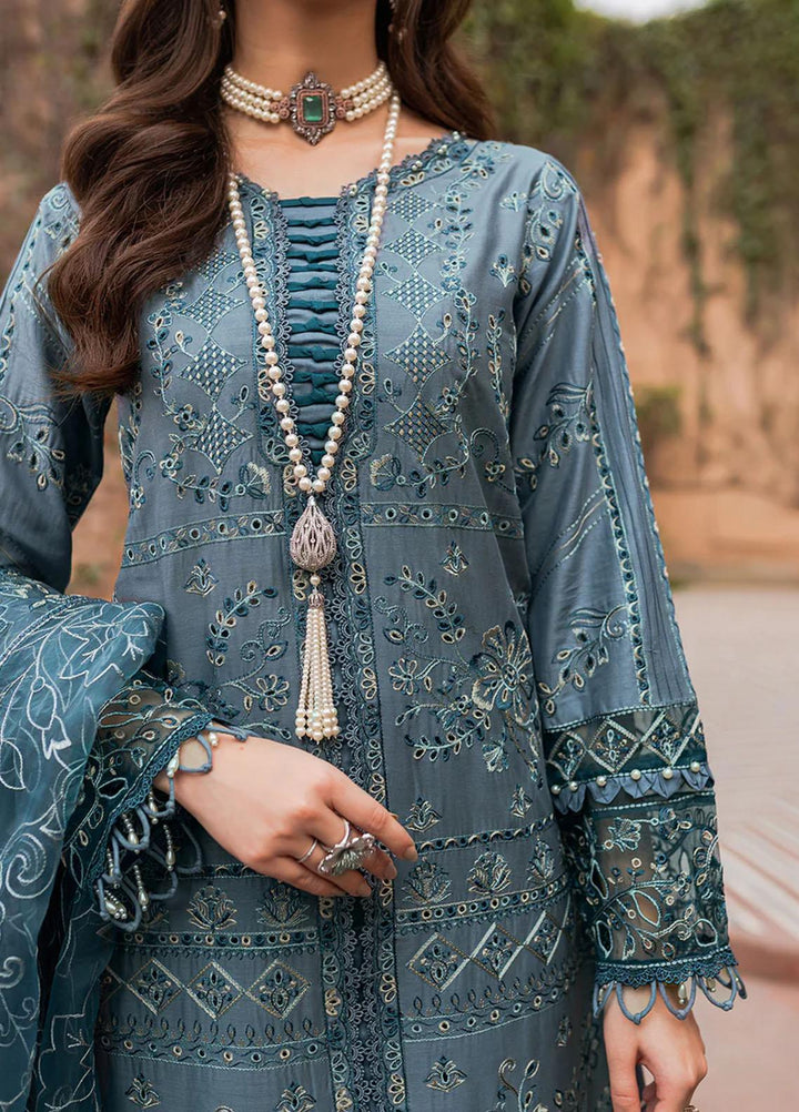 Bahaar By Farasha Embroidered Lawn Suits Unstitched 3 Piece FSH23B 06 Nuri - Festive Collection