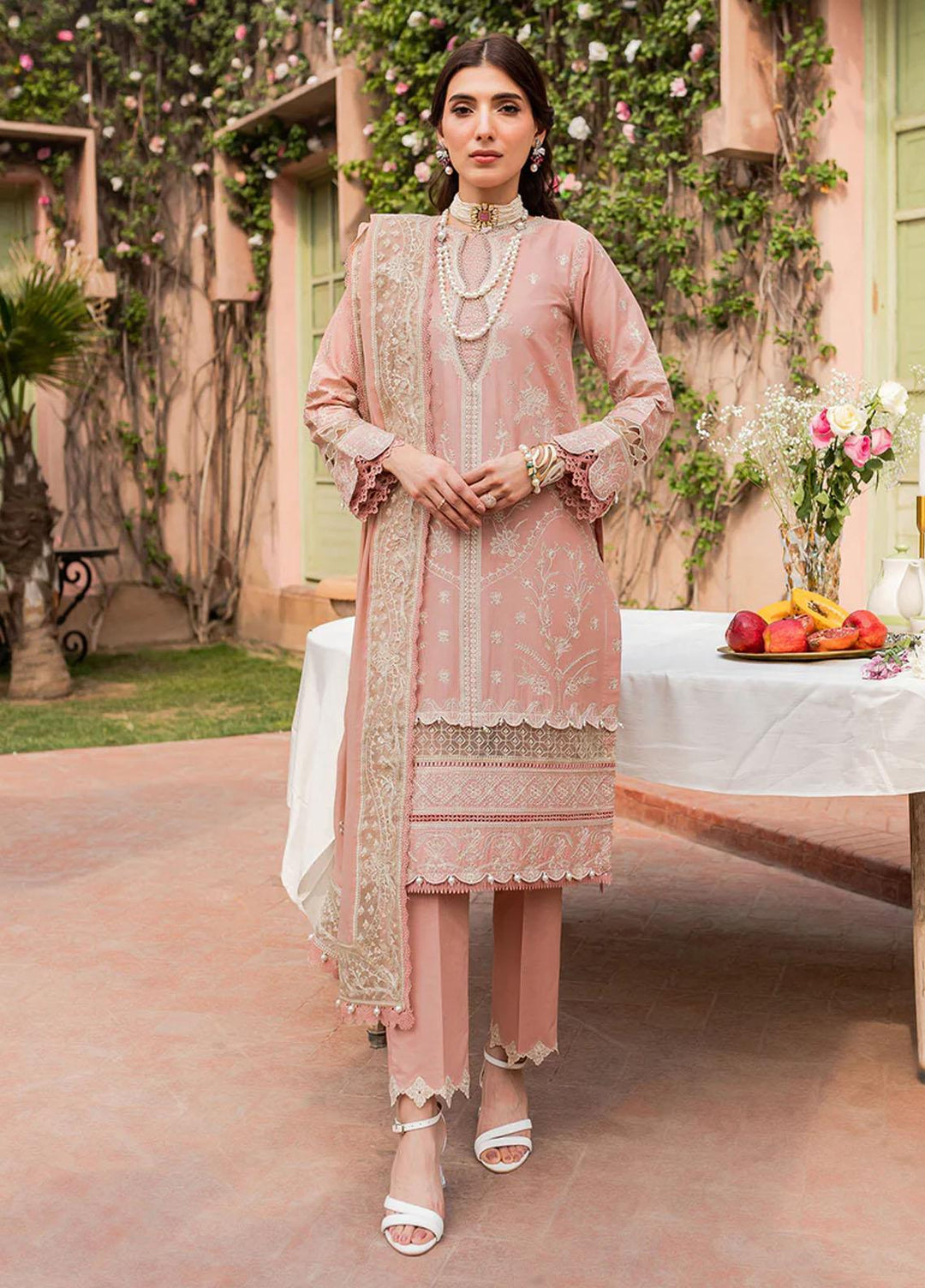 Bahaar By Farasha Embroidered Lawn Suits Unstitched 3 Piece FSH23B 07 Muskan - Festive Collection