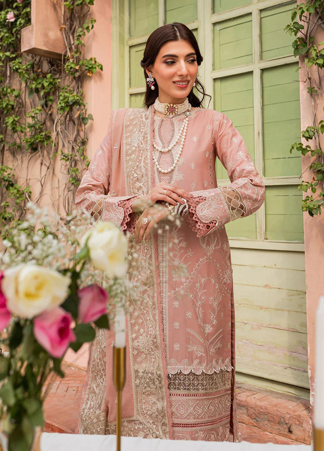 Bahaar By Farasha Embroidered Lawn Suits Unstitched 3 Piece FSH23B 07 Muskan - Festive Collection