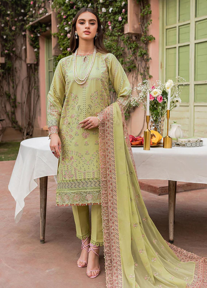 Bahaar By Farasha Embroidered Lawn Suits Unstitched 3 Piece FSH23B 08 Gul - Festive Collection