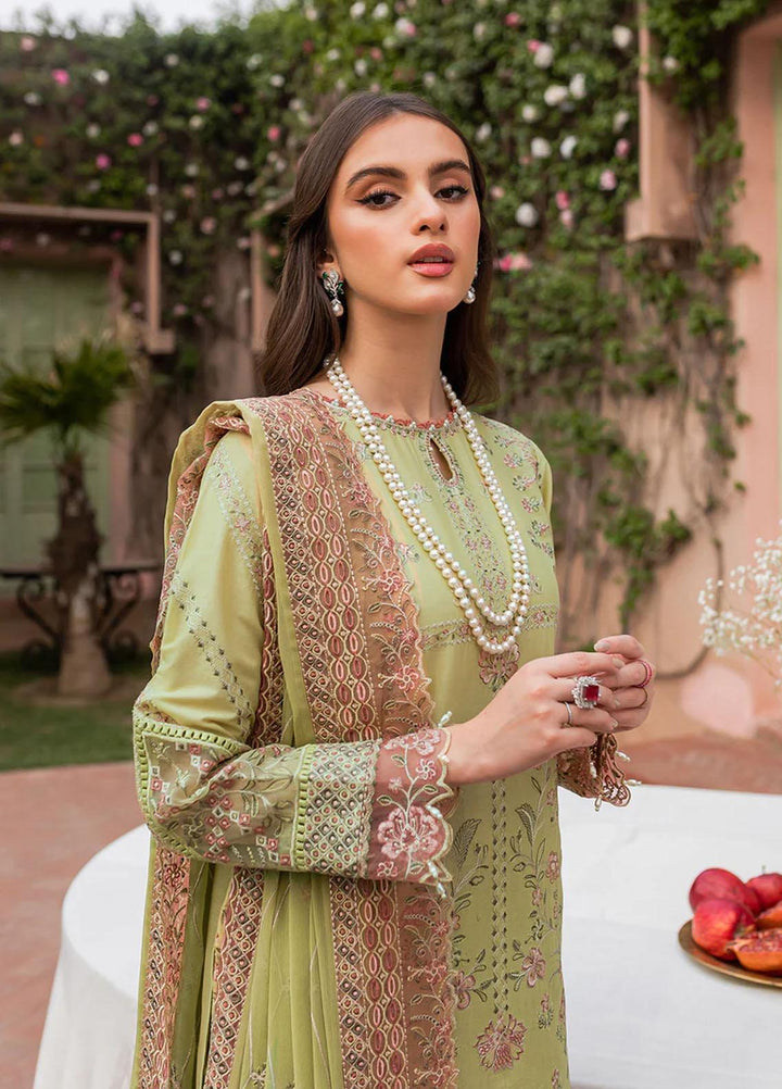 Bahaar By Farasha Embroidered Lawn Suits Unstitched 3 Piece FSH23B 08 Gul - Festive Collection