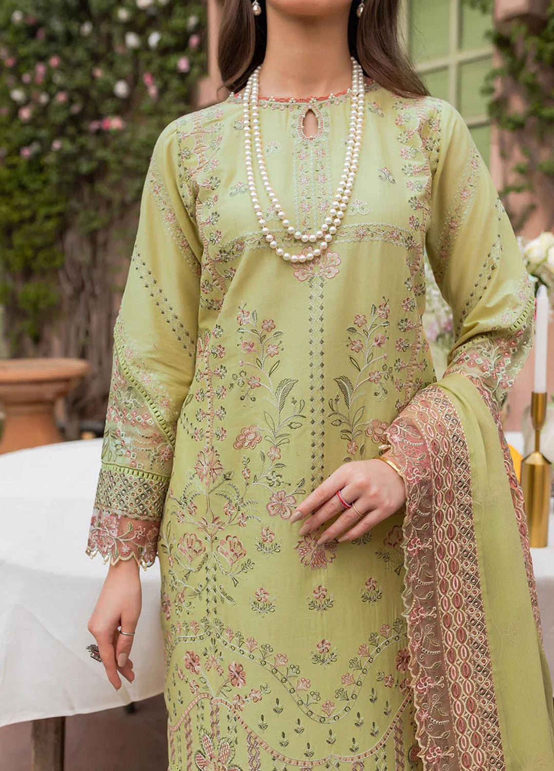 Bahaar By Farasha Embroidered Lawn Suits Unstitched 3 Piece FSH23B 08 Gul - Festive Collection