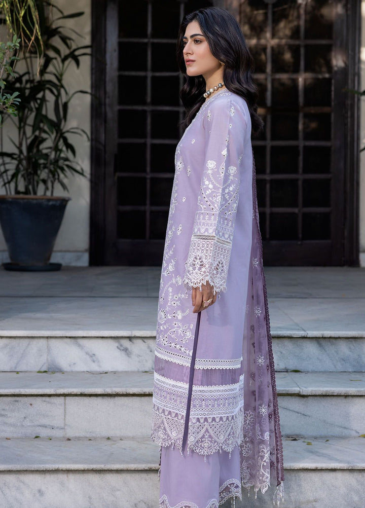 Bahaar By Farasha Embroidered Lawn Suit Unstitched 3 Piece FSH24B 02 Lilac Florine - Summer Collection