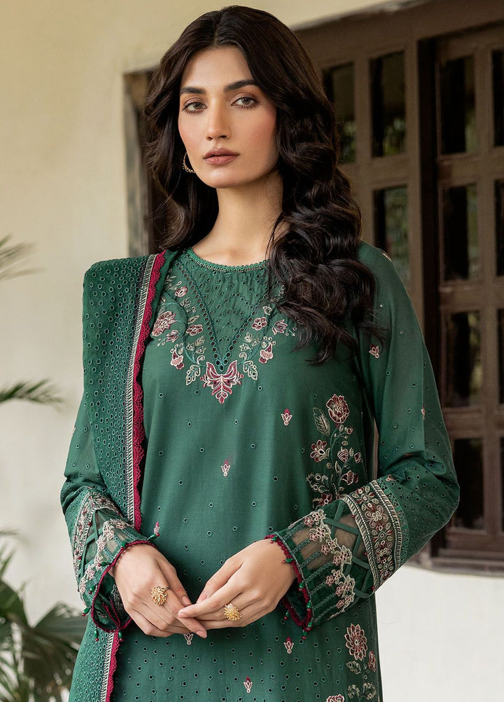 Bahaar By Farasha Embroidered Lawn Suit Unstitched 3 Piece FSH24B 04 Azure Grace - Summer Collection