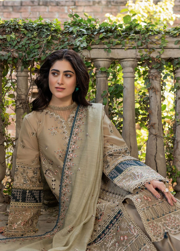 Bahaar By Farasha Embroidered Lawn Suit Unstitched 3 Piece FSH24B 05 Whimsical Sage - Summer Collection