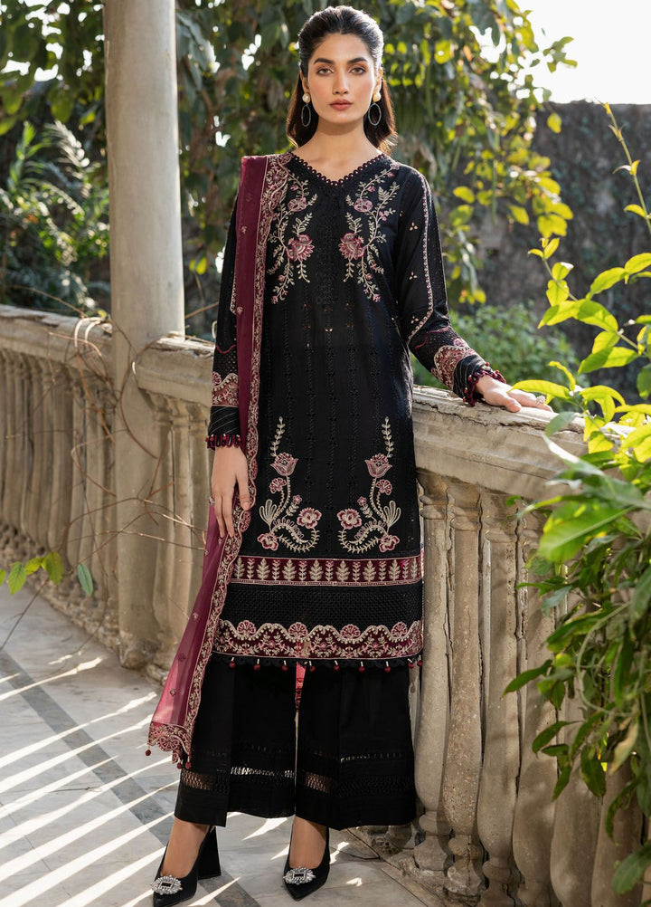 Bahaar By Farasha Embroidered Lawn Suit Unstitched 3 Piece FSH24B 06 Twilight Bloom - Summer Collection