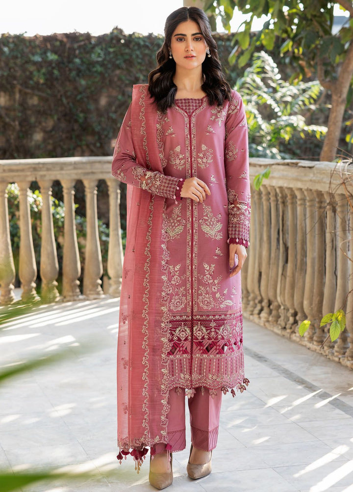 Bahaar By Farasha Embroidered Lawn Suit Unstitched 3 Piece FSH24B 07 Rose Garland - Summer Collection