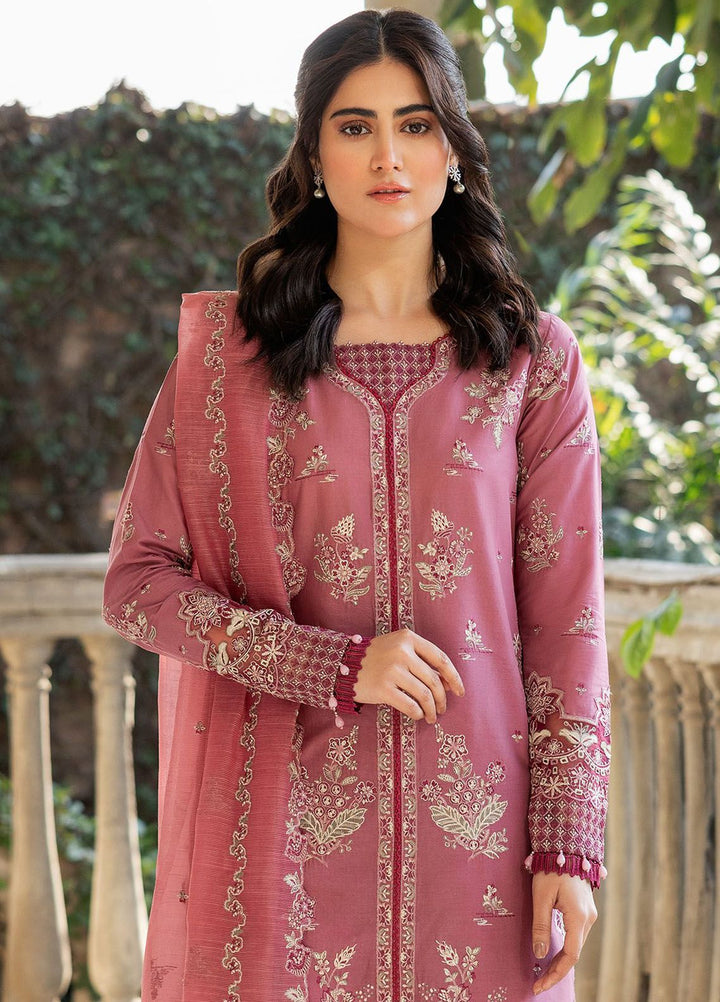 Bahaar By Farasha Embroidered Lawn Suit Unstitched 3 Piece FSH24B 07 Rose Garland - Summer Collection