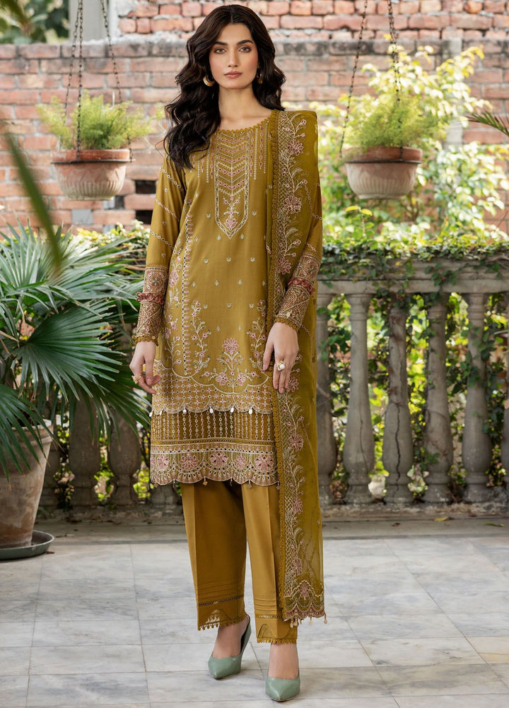 Bahaar By Farasha Embroidered Lawn Suit Unstitched 3 Piece FSH24B 08 Summer Bloom - Summer Collection