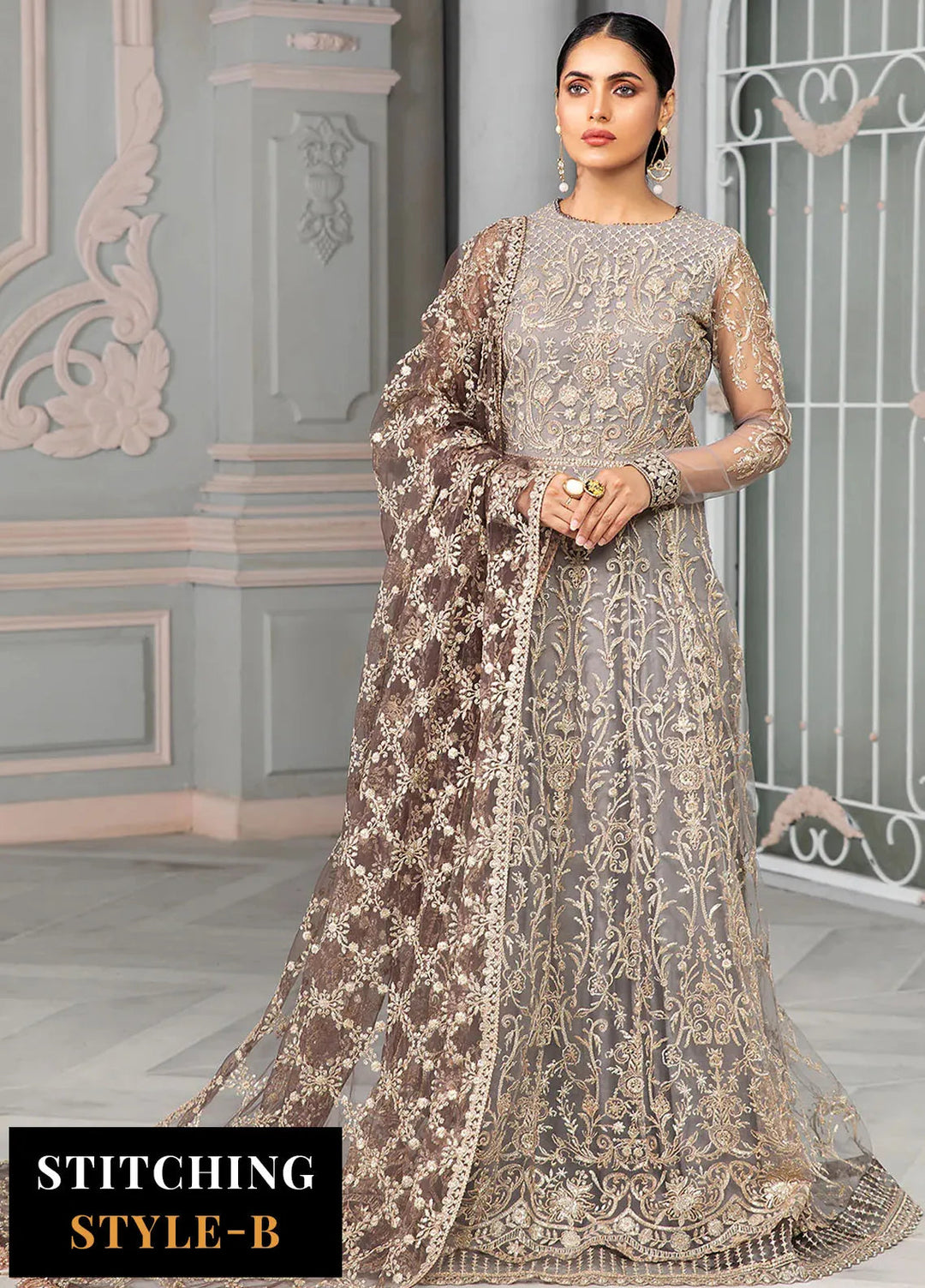 Bahaar by Zarif Embroidered  Suits Unstitched 3 Piece ZB 04 MERIAH - Luxury Collection