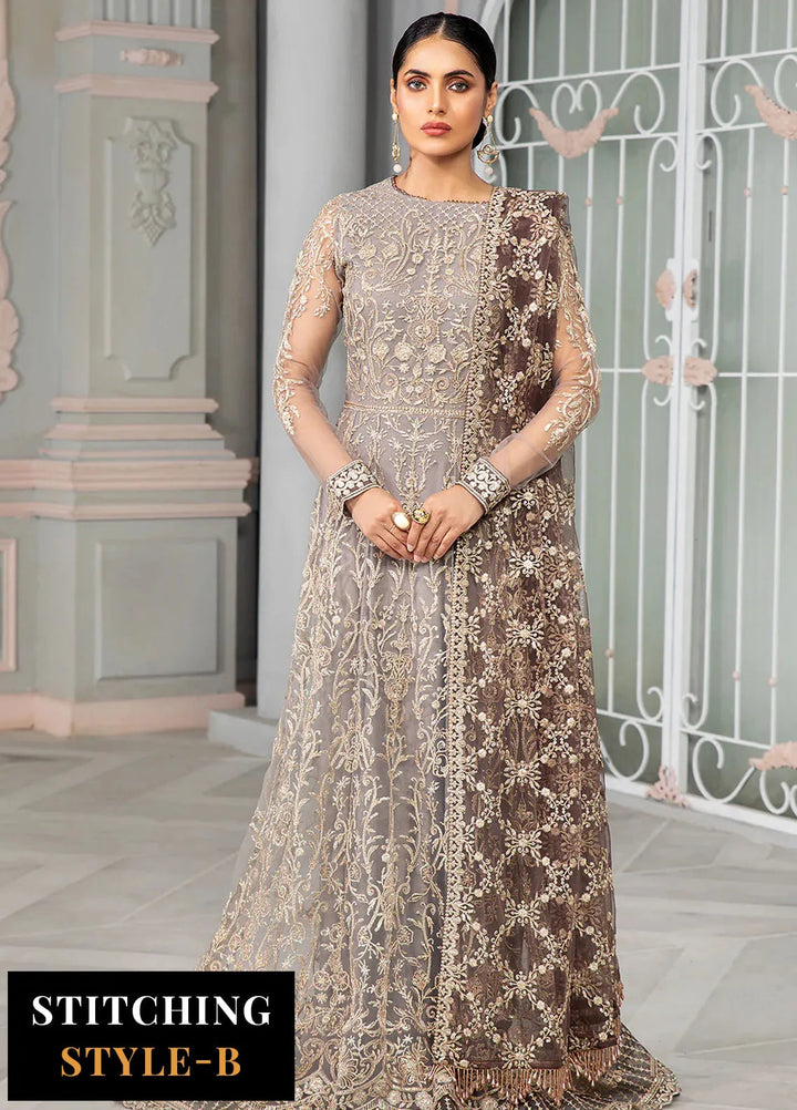 Bahaar by Zarif Embroidered  Suits Unstitched 3 Piece ZB 04 MERIAH - Luxury Collection