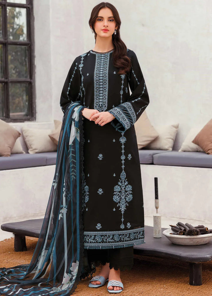 Bahar by Farasha Embroidered Lawn Suits Unstitched 3 Piece FSH25B D-03 Opal Mirage - Summer Collection