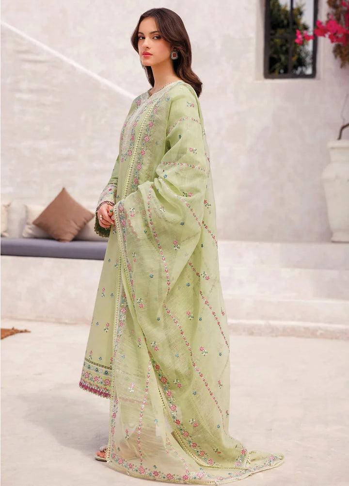 Bahar by Farasha Embroidered Lawn Suits Unstitched 3 Piece FSH25B D-06 Tropical Orchid - Summer Collection