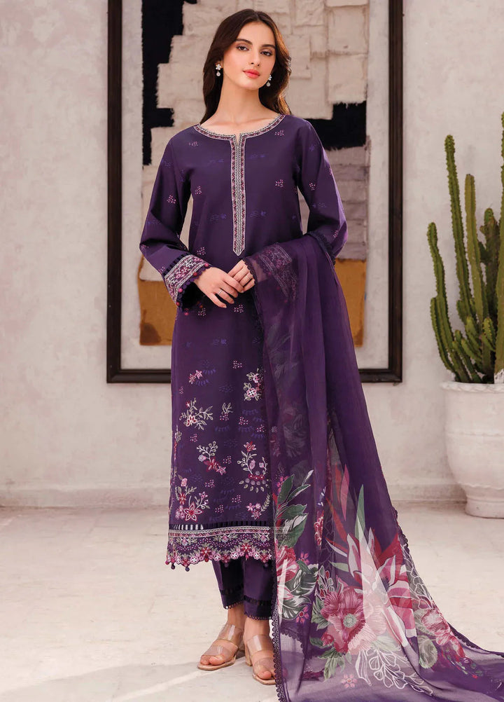 Bahar by Farasha Embroidered Lawn Suits Unstitched 3 Piece FSH25B D-09 Whimsy Dreams - Summer Collection