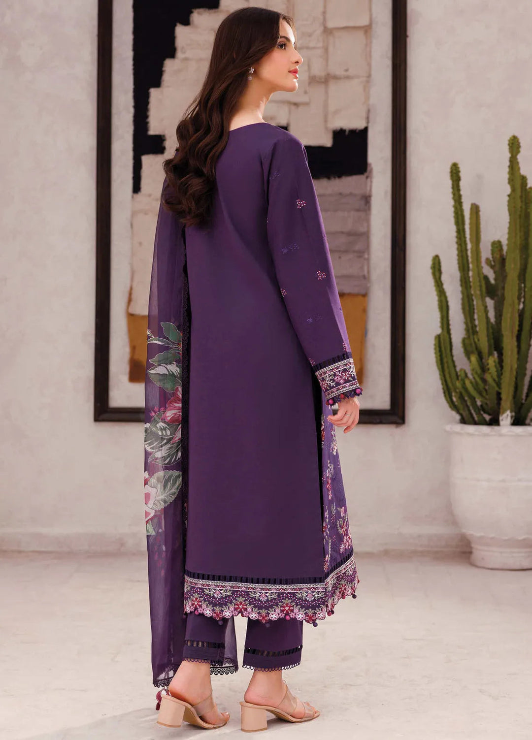 Bahar by Farasha Embroidered Lawn Suits Unstitched 3 Piece FSH25B D-09 Whimsy Dreams - Summer Collection
