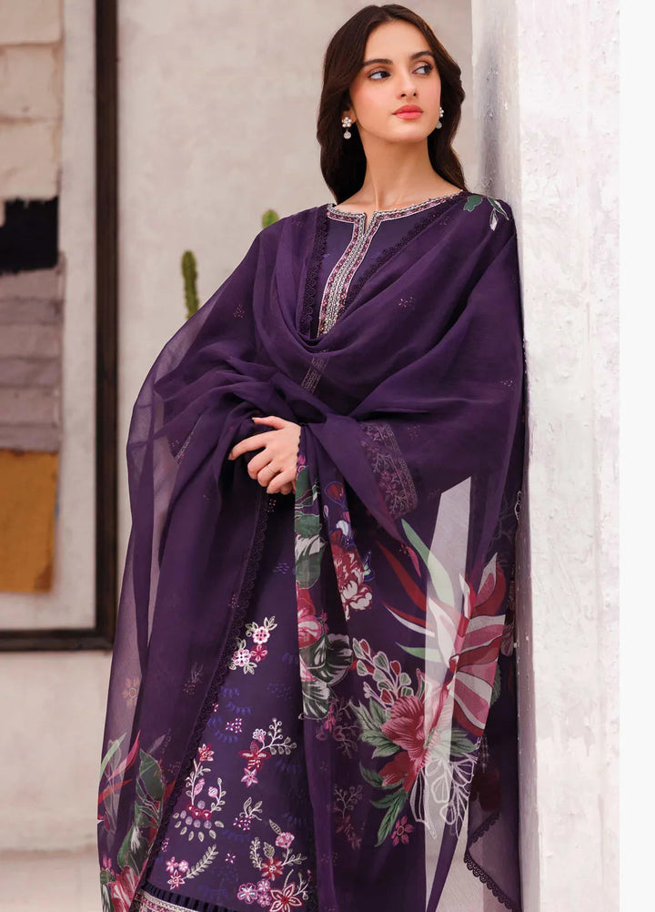 Bahar by Farasha Embroidered Lawn Suits Unstitched 3 Piece FSH25B D-09 Whimsy Dreams - Summer Collection