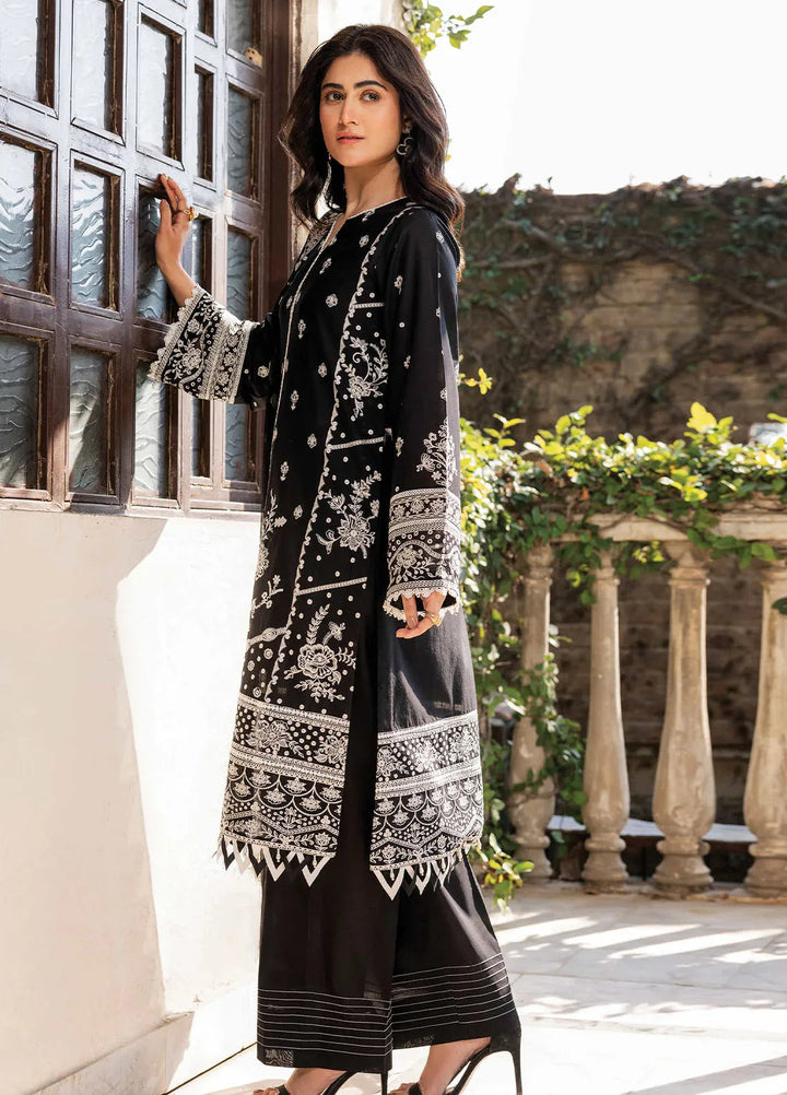 Bahar by Farasha Embroidered Lawn Suits Unstitched 3 Piece FSH25B2 D-01 Midnight Glow - Summer Collection