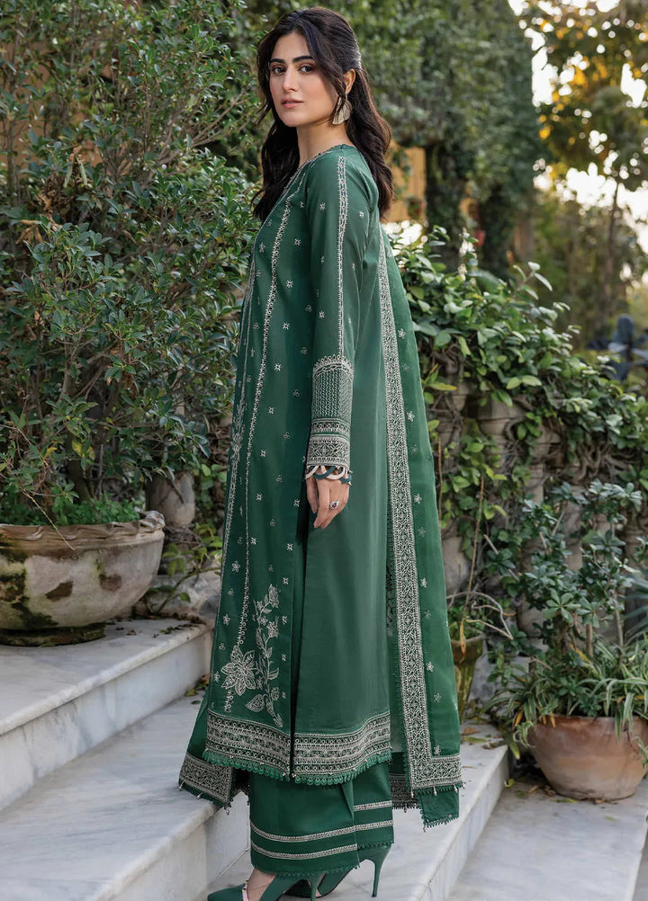 Bahar by Farasha Embroidered Lawn Suits Unstitched 3 Piece FSH25B2 D-02 Emerald Eve - Summer Collection