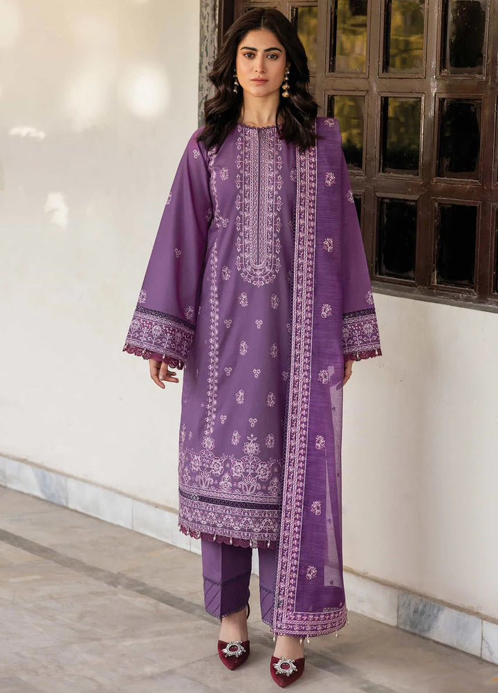 Bahar by Farasha Embroidered Lawn Suits Unstitched 3 Piece FSH25B2 D-05 Dreamy Glint - Summer Collection