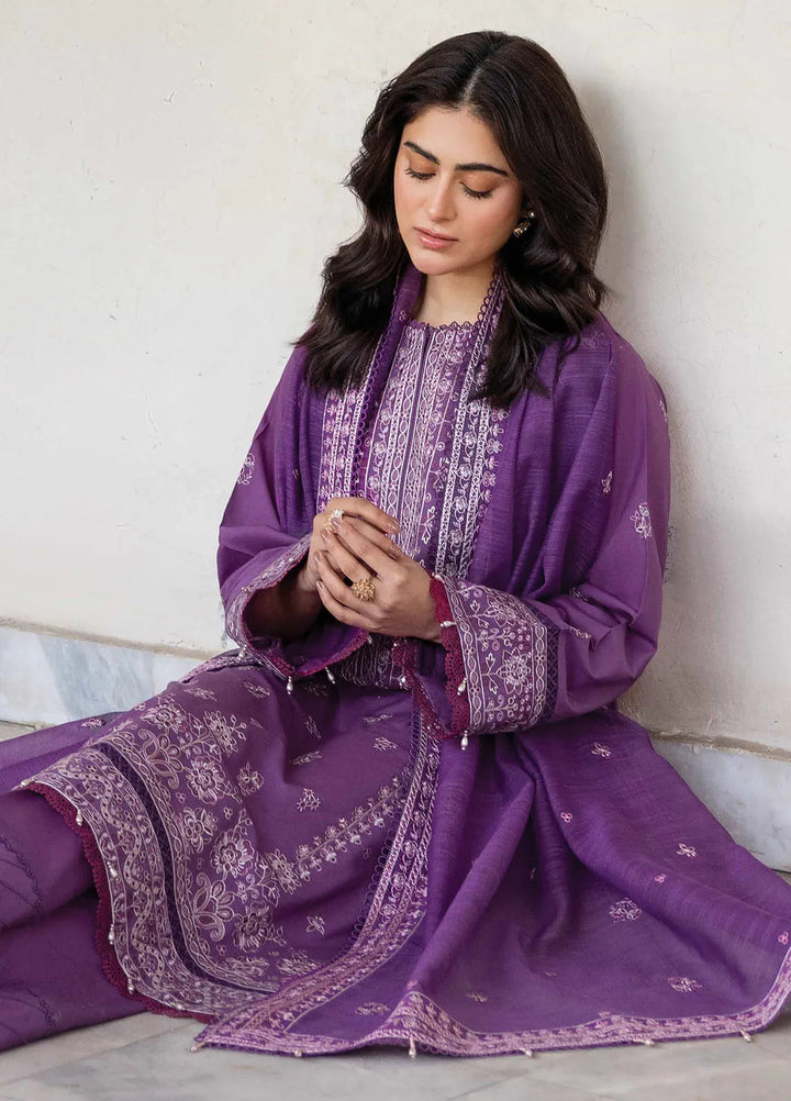 Bahar by Farasha Embroidered Lawn Suits Unstitched 3 Piece FSH25B2 D-05 Dreamy Glint - Summer Collection
