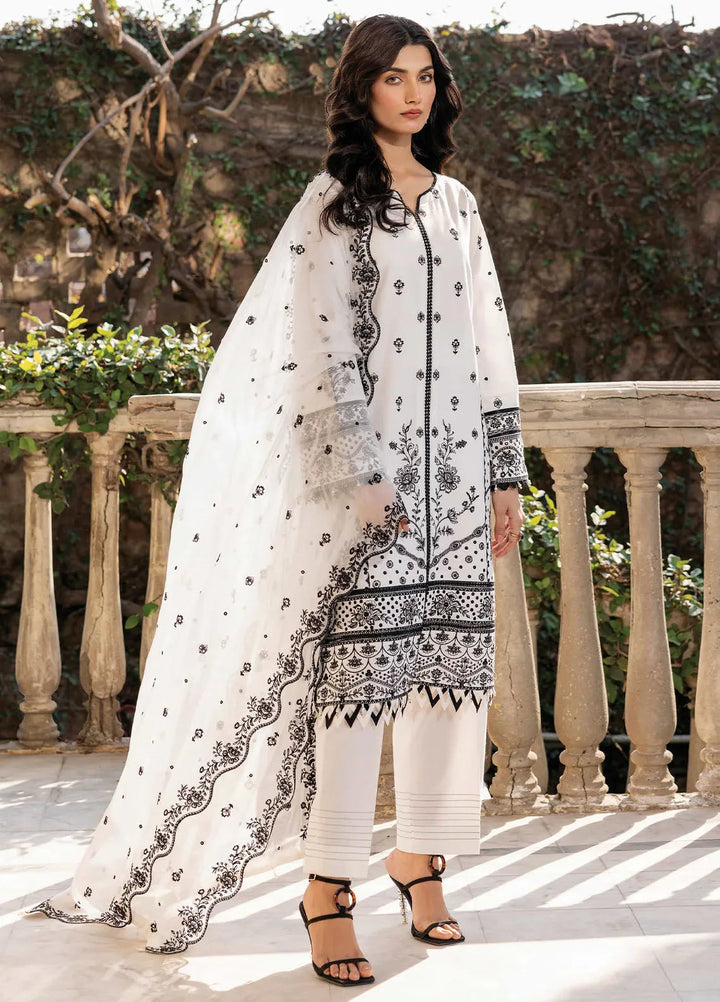Bahar by Farasha Embroidered Lawn Suits Unstitched 3 Piece FSH25B2 D-07 Ocean Pearl - Summer Collection