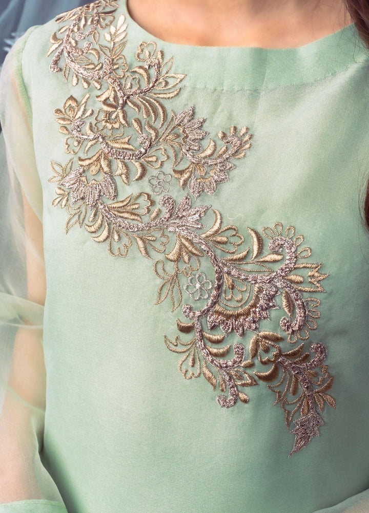 PSK Couture Pret Embroidered Tissue 4 Piece Suit DEW DROP