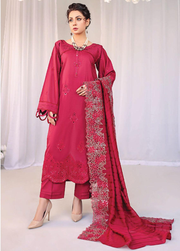 Baharaan By Humdum Embroidered Lawn Suits Unstitched 3 Piece HD23B 10 - Summer Collection