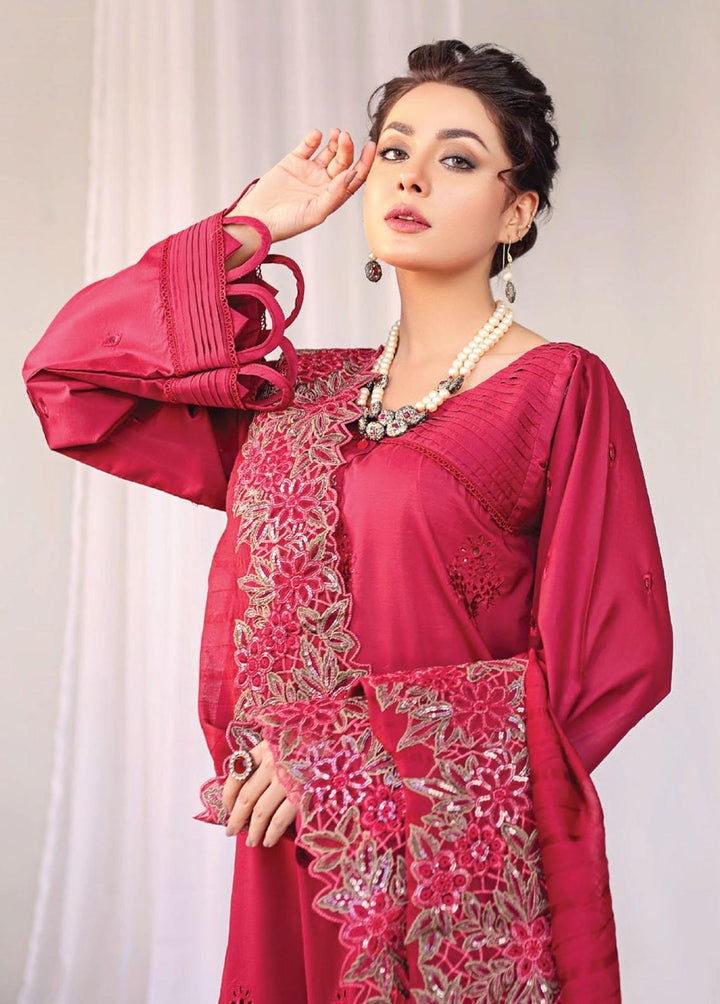Baharaan By Humdum Embroidered Lawn Suits Unstitched 3 Piece HD23B 10 - Summer Collection