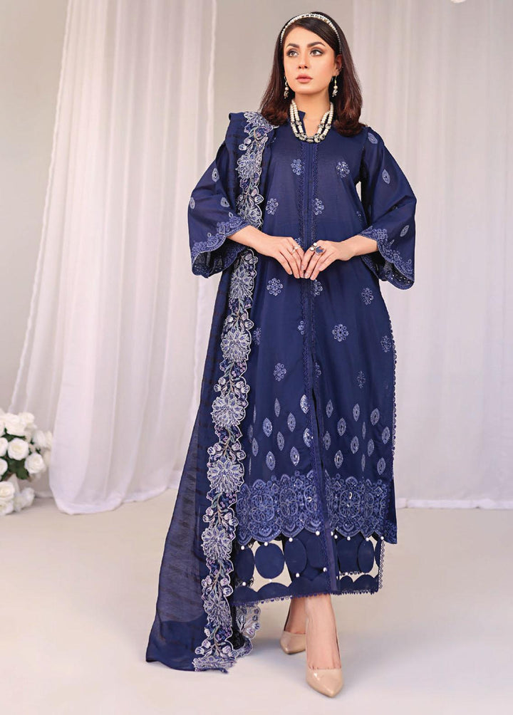 Baharaan By Humdum Embroidered Lawn Suits Unstitched 3 Piece HD23B 06 - Summer Collection