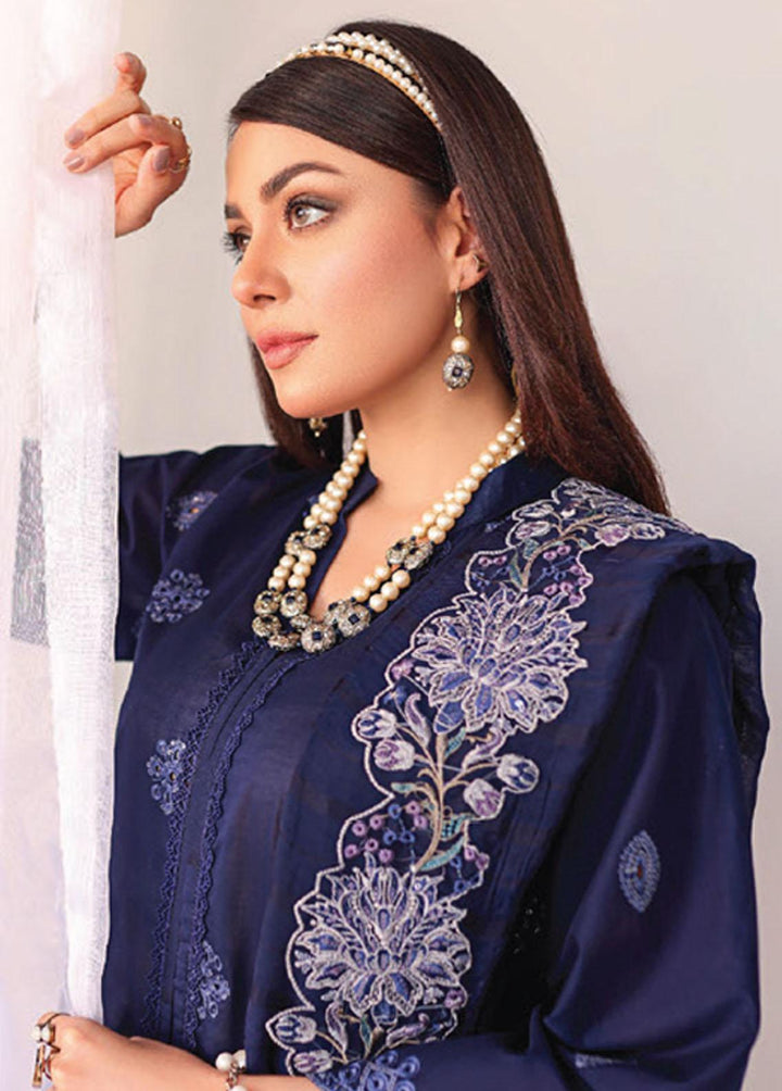 Baharaan By Humdum Embroidered Lawn Suits Unstitched 3 Piece HD23B 06 - Summer Collection