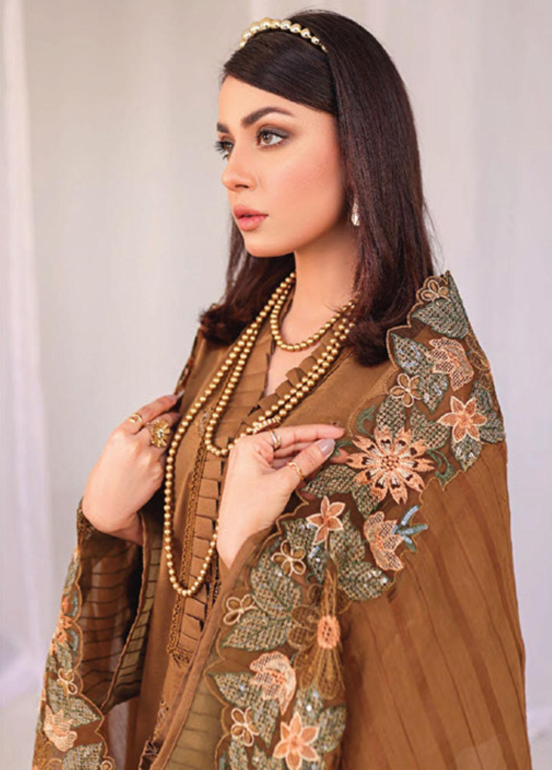 Baharaan By Humdum Embroidered Lawn Suits Unstitched 3 Piece HD23B 08 - Summer Collection