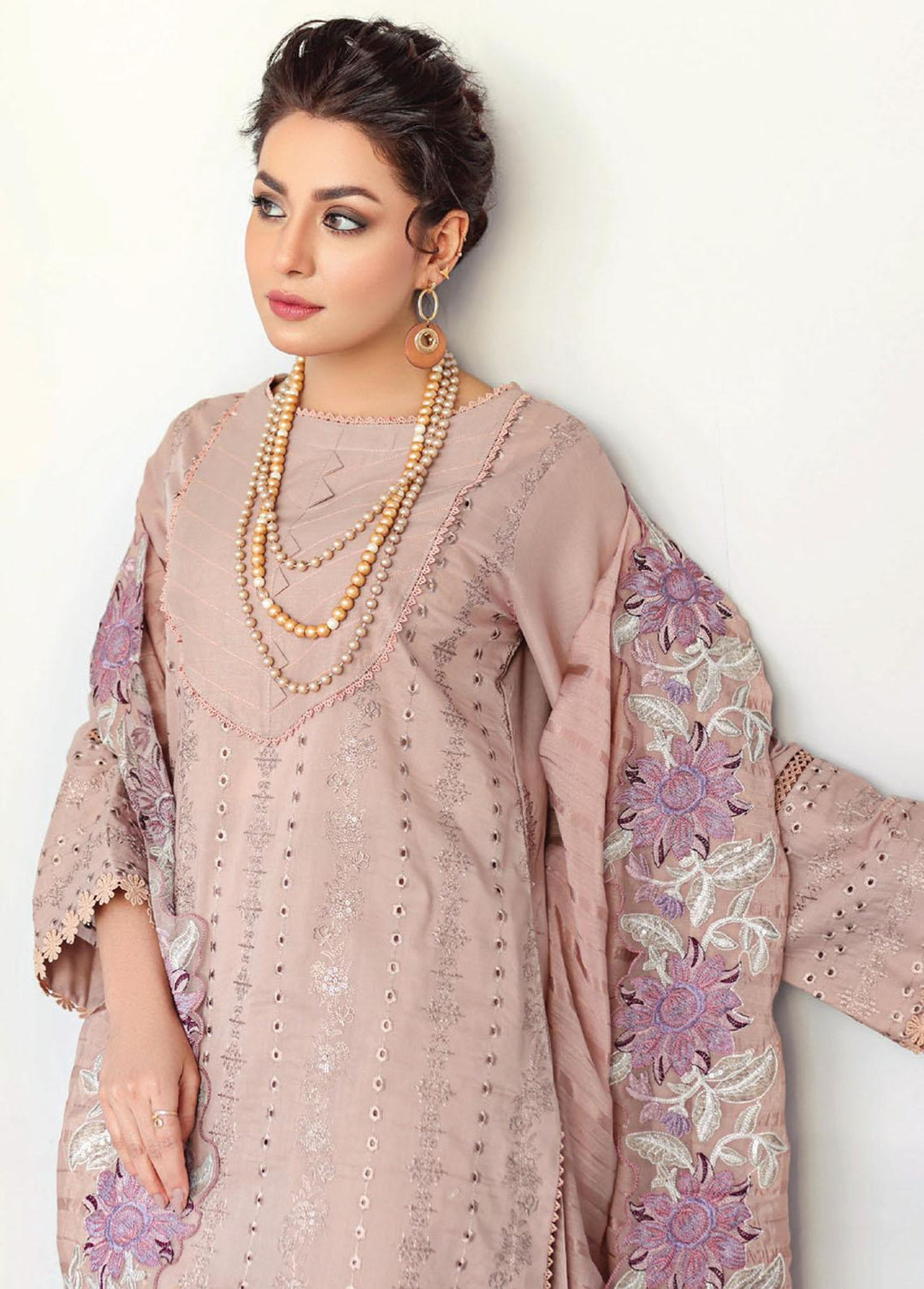 Baharaan By Humdum Embroidered Lawn Suits Unstitched 3 Piece HD23B 09 - Summer Collection