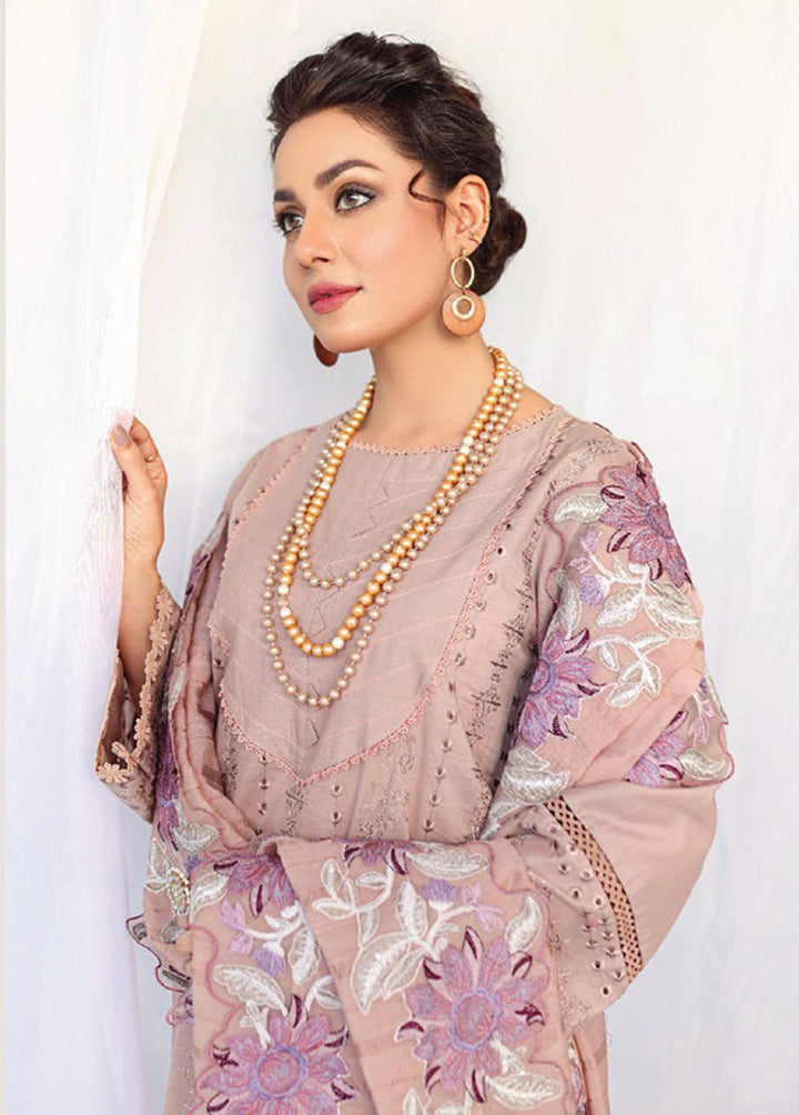 Baharaan By Humdum Embroidered Lawn Suits Unstitched 3 Piece HD23B 09 - Summer Collection