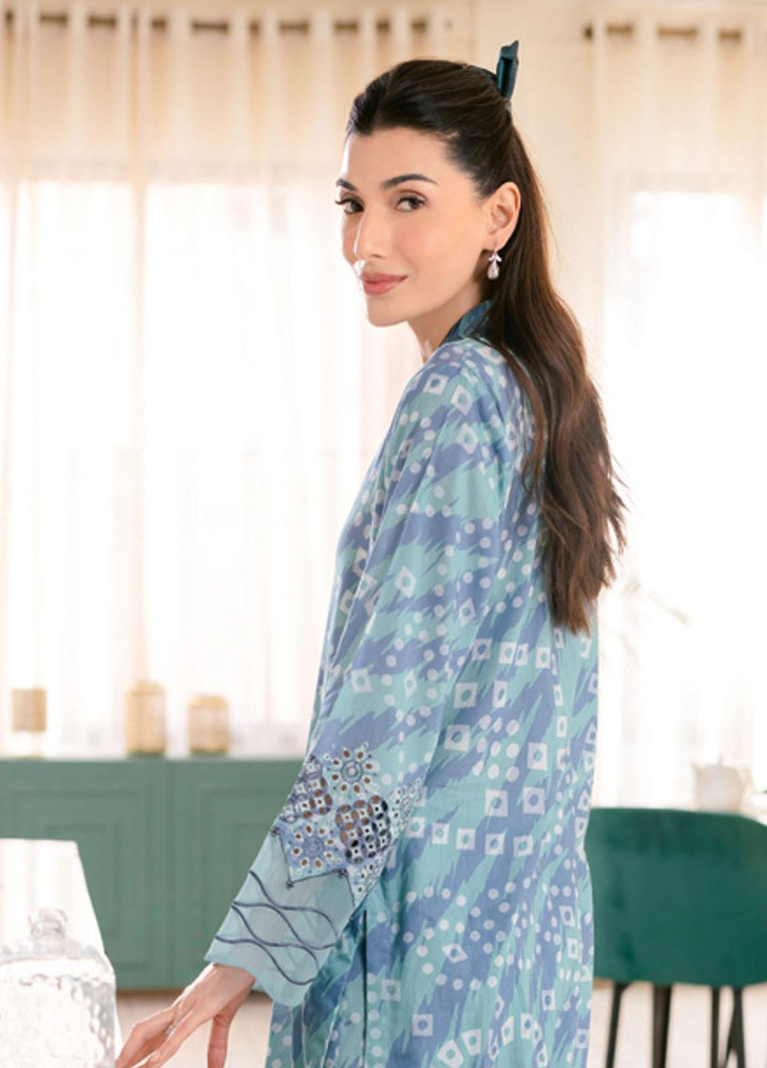 Ballerina By Nureh Embroidered Chikankari Lawn Suits Unstitched 2 Piece NU23-B3 NU-102 - Summer Collection