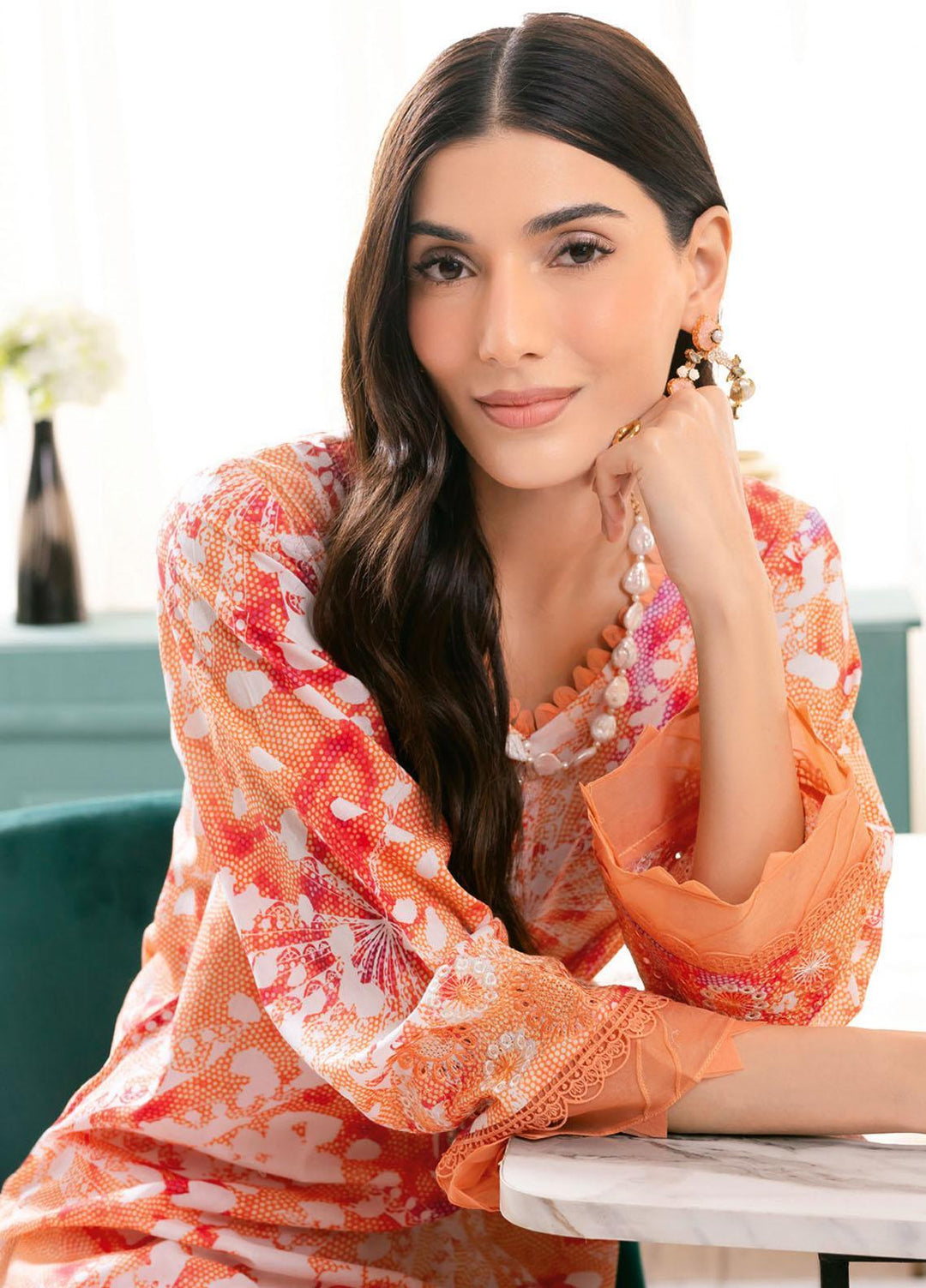 Ballerina By Nureh Embroidered Chikankari Lawn Suits Unstitched 2 Piece NU23-B3 NU-105 - Summer Collection