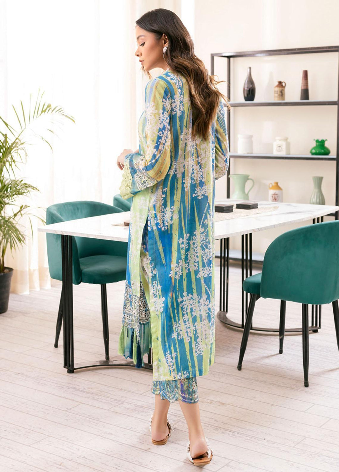 Ballerina By Nureh Embroidered Chikankari Lawn Suits Unstitched 2 Piece NU23-B3 NU-106 - Summer Collection