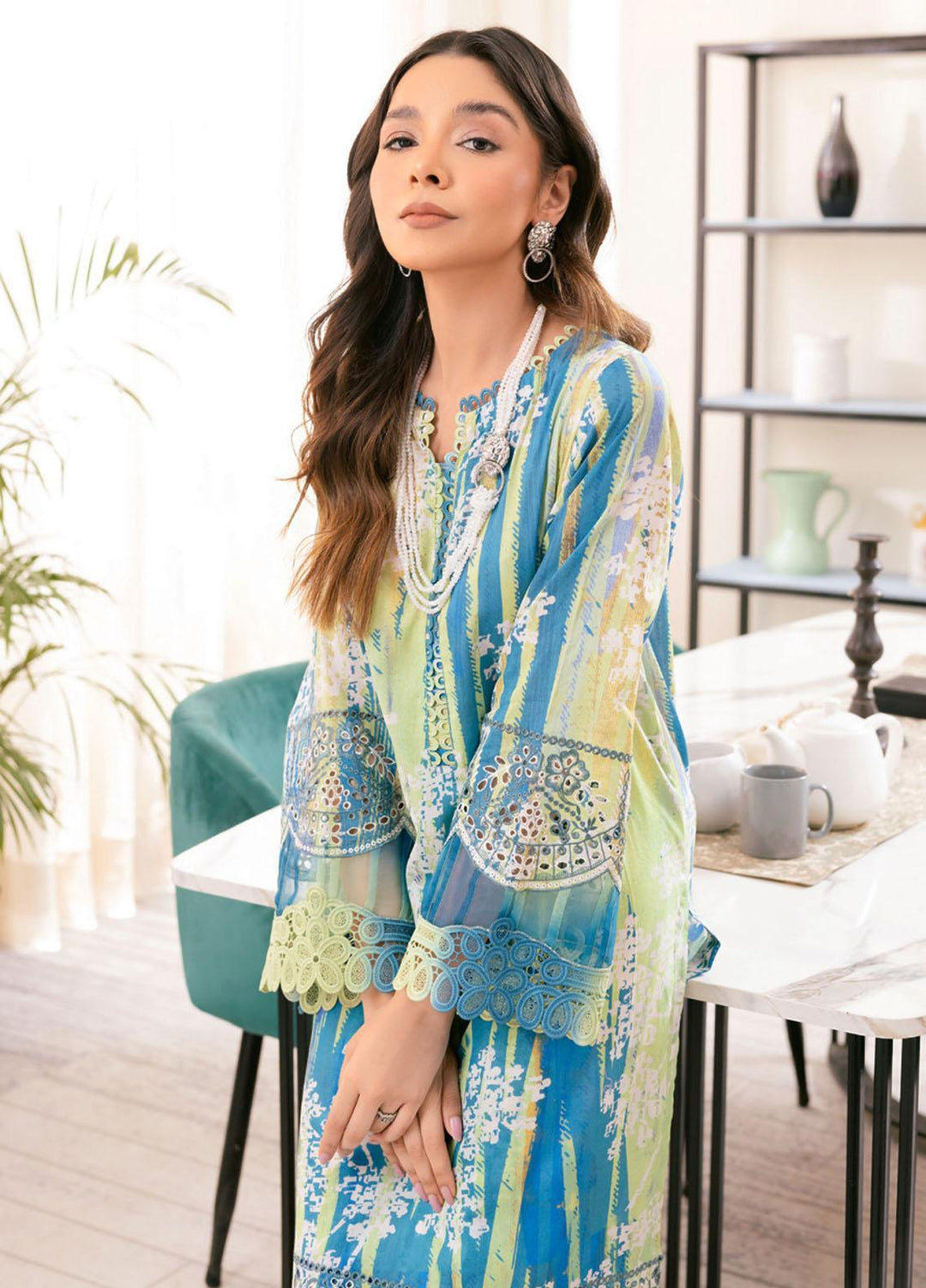 Ballerina By Nureh Embroidered Chikankari Lawn Suits Unstitched 2 Piece NU23-B3 NU-106 - Summer Collection