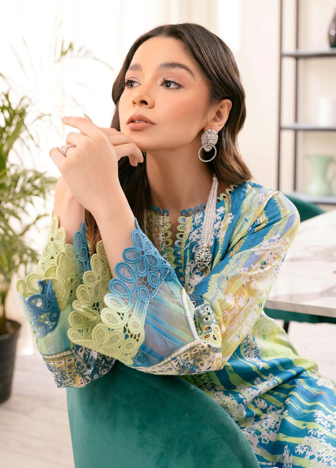 Ballerina By Nureh Embroidered Chikankari Lawn Suits Unstitched 2 Piece NU23-B3 NU-106 - Summer Collection