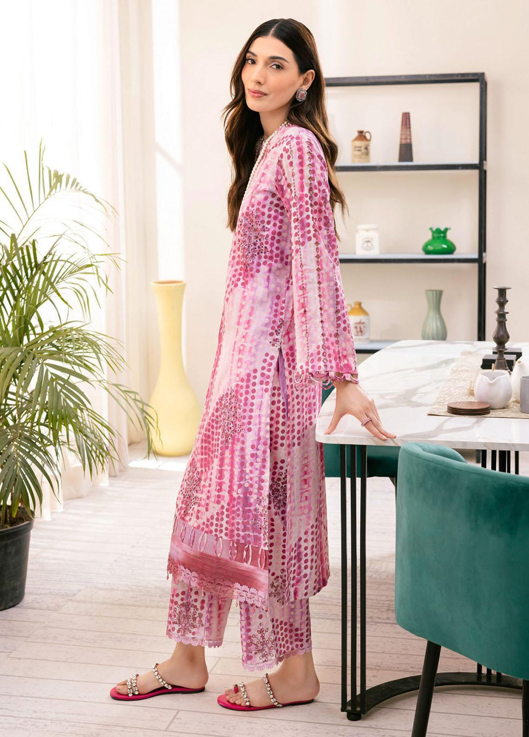 Ballerina By Nureh Embroidered Chikankari Lawn Suits Unstitched 2 Piece NU23-B3 NU-107 - Summer Collection