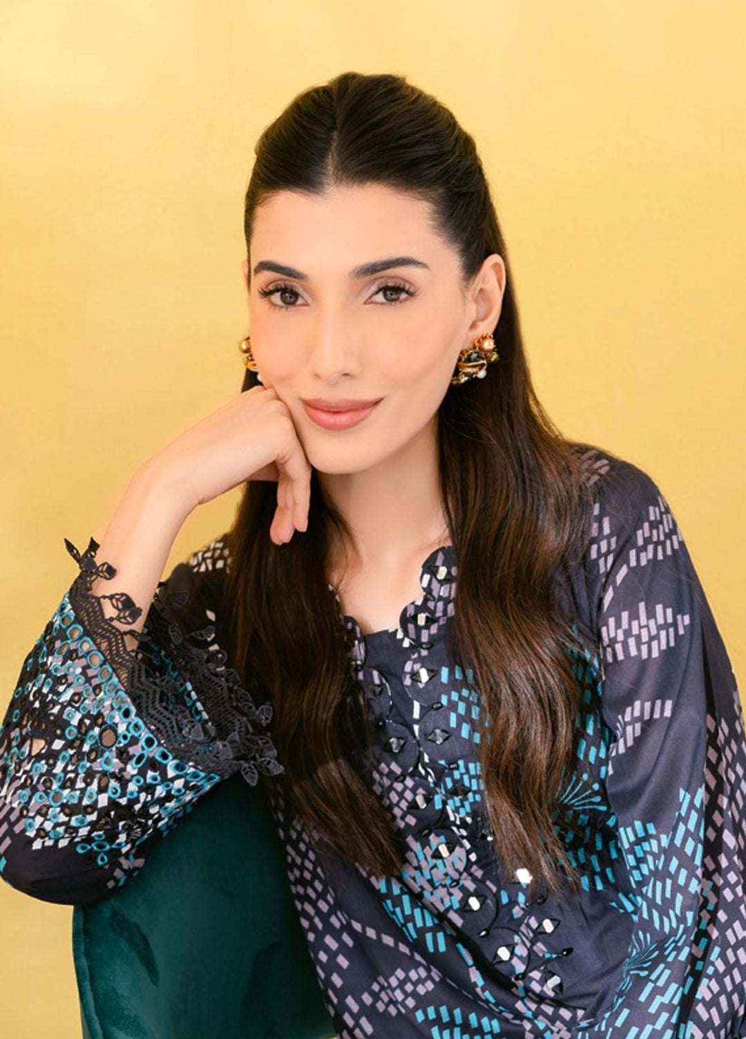 Ballerina By Nureh Embroidered Chikankari Lawn Suits Unstitched 2 Piece NU23-B3 NU-111 - Summer Collection